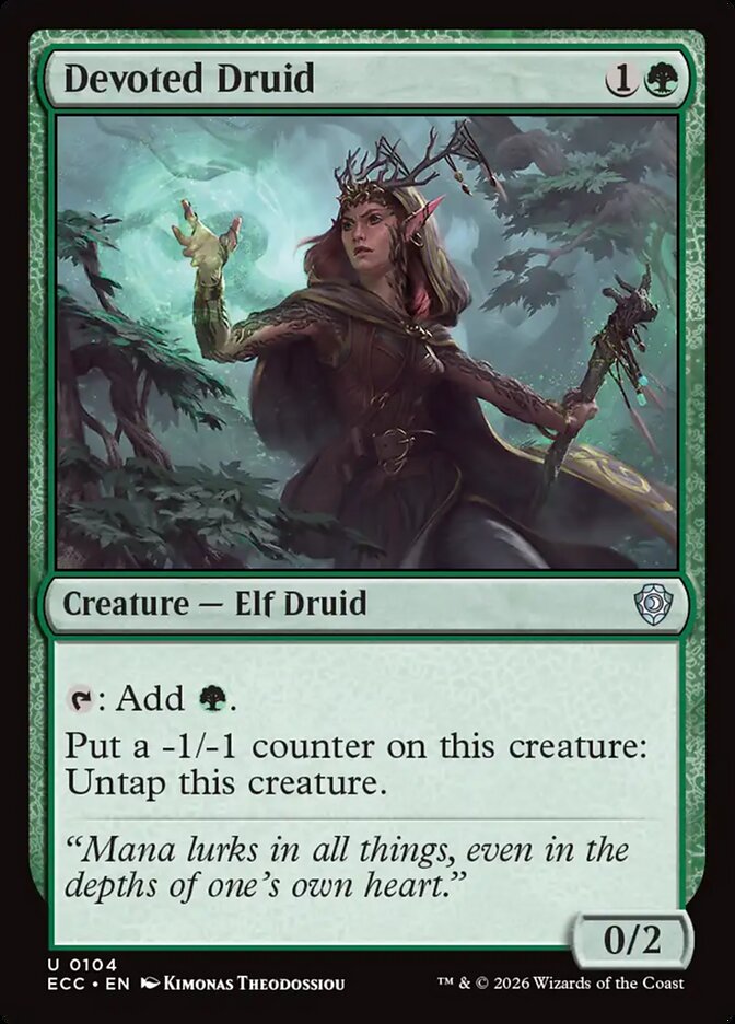 Devoted Druid 104 (Commander: Lorwyn Eclipsed) 