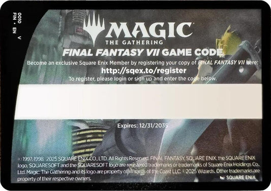 FINAL FANTASY VII Game Code Card 10 (FINAL FANTASY) 