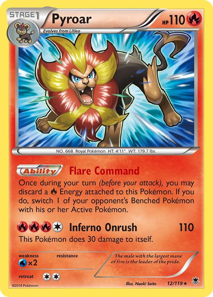 Pyroar 12/119 (XY - Phantom Forces)  - Holofoil