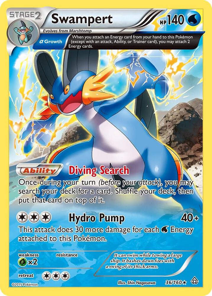 Swampert 36/160 (XY - Primal Clash)  - Holofoil