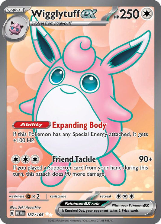 Wigglytuff ex 187/165 (SV: Scarlet & Violet 151)  - Holofoil