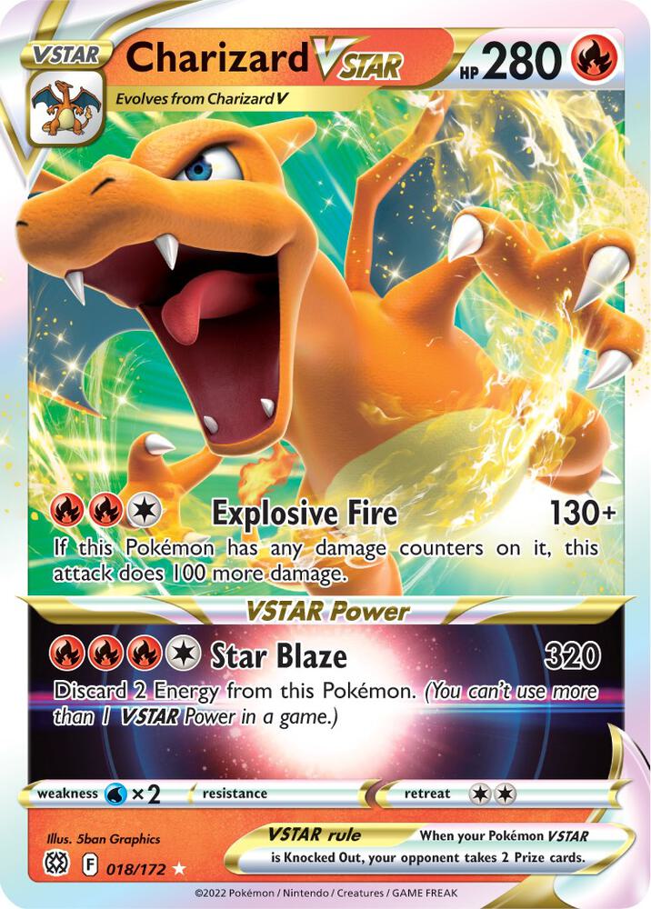 Charizard VSTAR 018/172 (SWSH09: Brilliant Stars)  - Holofoil