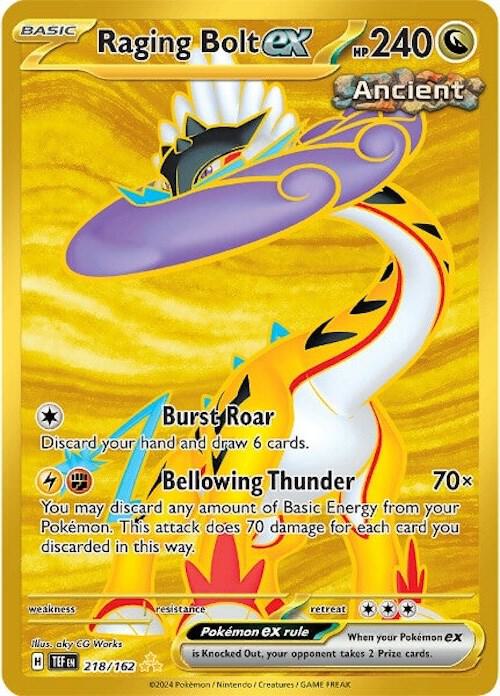 Raging Bolt ex 218/162 (SV05: Temporal Forces)  - Holofoil