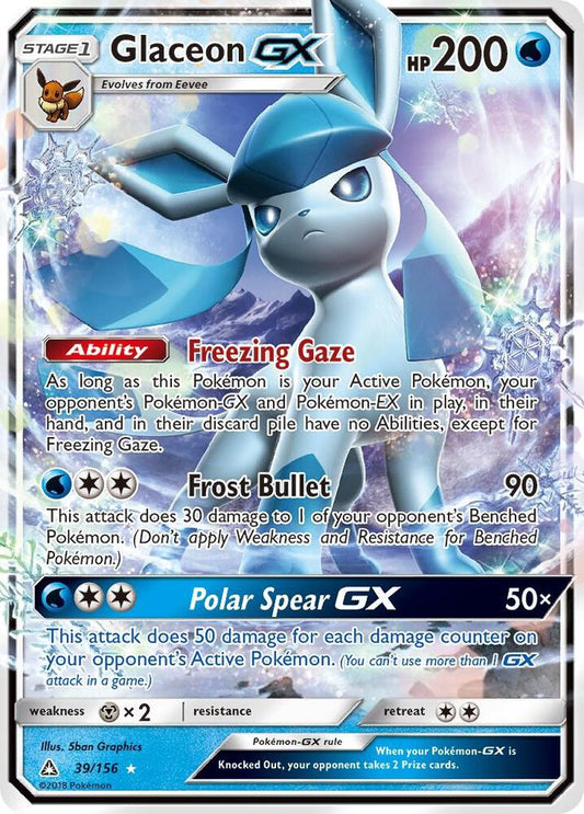 Glaceon GX 39/156 (SM - Ultra Prism)  - Holofoil