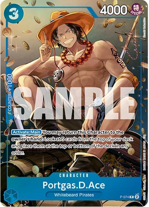Portgas.D.Ace (Tin Pack Set Vol.2) P-074 (One Piece Promotion Cards)  - Foil