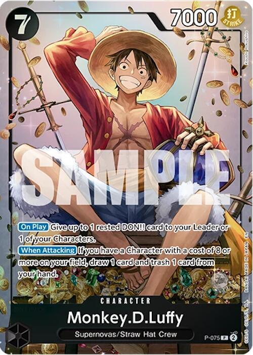 Monkey.D.Luffy (Tin Pack Set Vol.2) P-075 (One Piece Promotion Cards)  - Foil