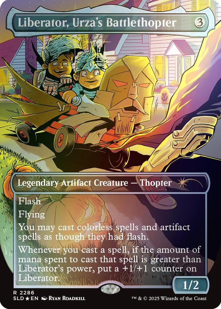 Liberator, Urza's Battlethopter 2286 (Secret Lair Drop Series)  - Borderless Rainbow Foil