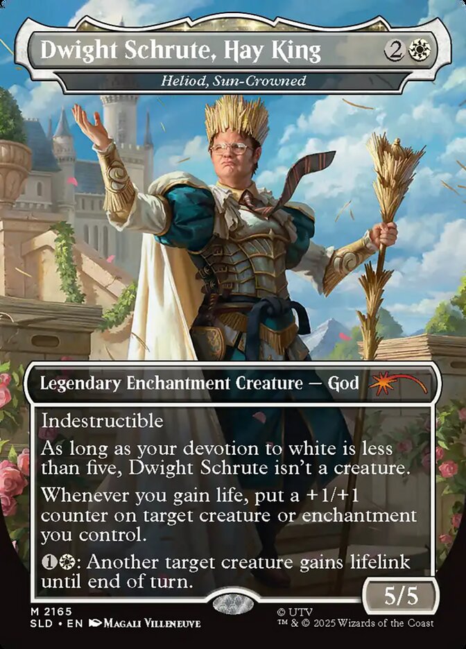 Dwight Schrute, Hay King  // Heliod, Sun-Crowned 2165 (Secret Lair Drop Series)  - Borderless Foil