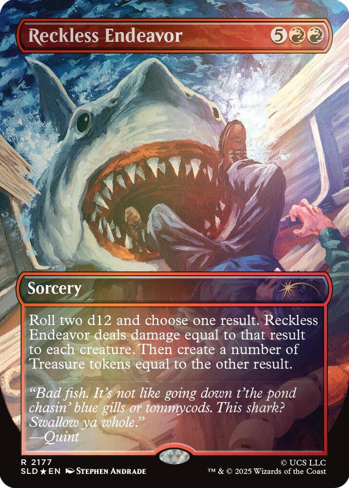 Reckless Endeavor 2177 (Secret Lair Drop Series)  - Borderless Rainbow Foil