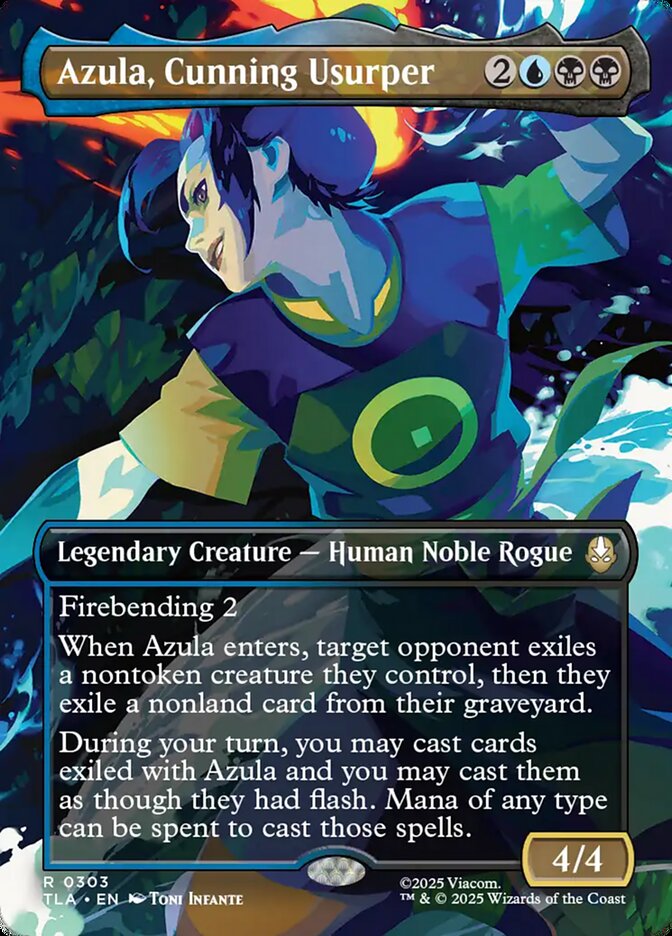 Azula, Cunning Usurper 303/286 (Avatar: The Last Airbender)  - Borderless Foil