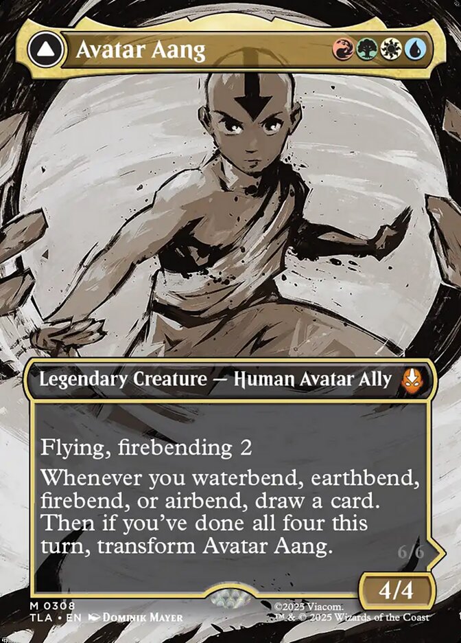 Avatar Aang // Aang, Master of Elements  308/286 (Avatar: The Last Airbender)  - Borderless Foil