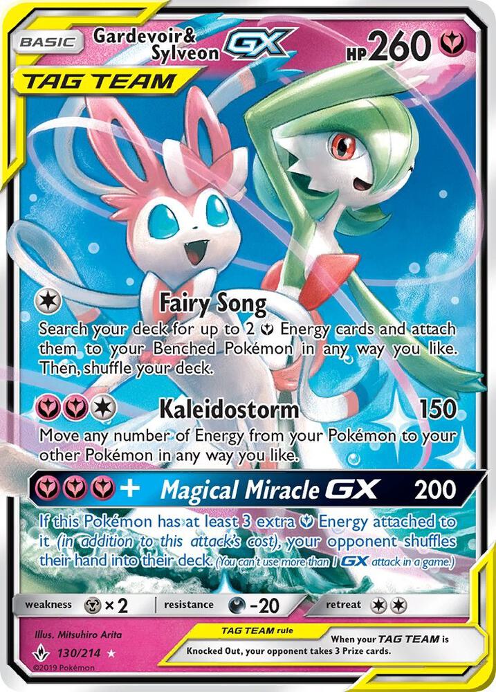Gardevoir & Sylveon GX 130/214 (SM - Unbroken Bonds)  - Holofoil