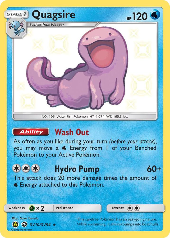 Quagsire SV10/SV94 (Hidden Fates: Shiny Vault)  - Holofoil