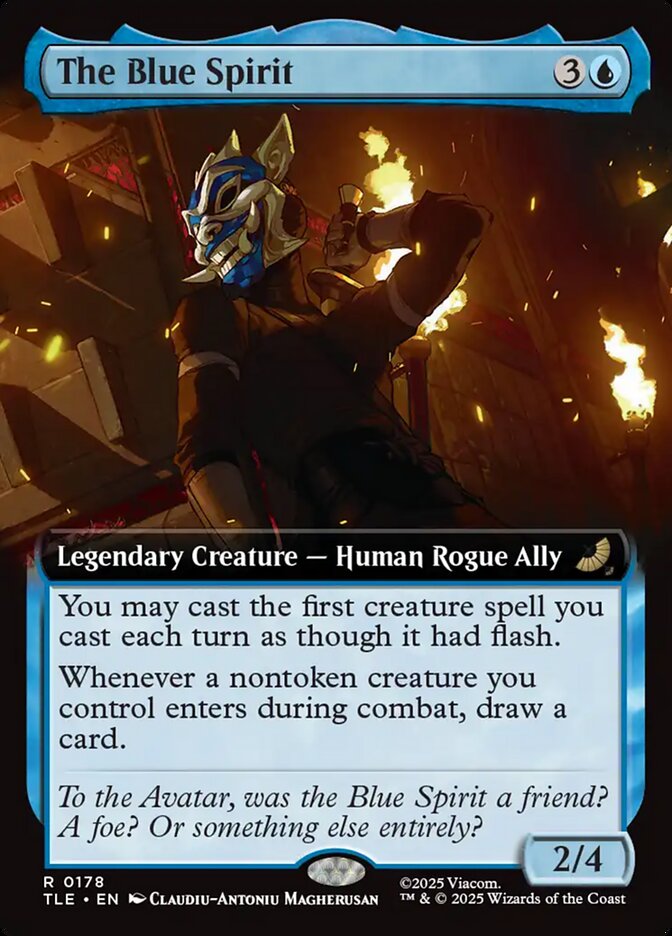 The Blue Spirit Extended Art 178 (Avatar: The Last Airbender: Eternal-Legal)  - Extended Art Foil