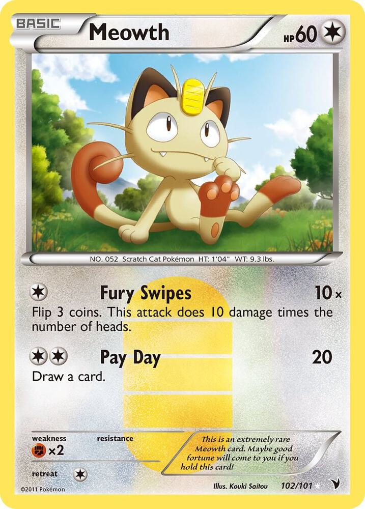 Meowth 102/101 (Noble Victories)  - Holofoil