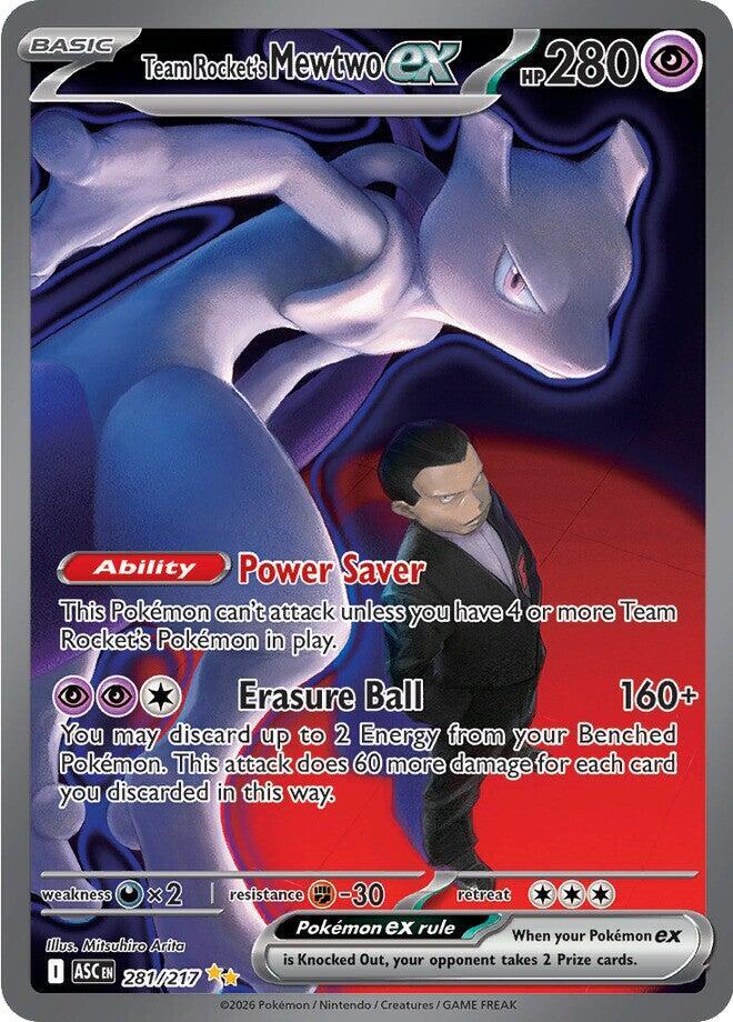 Team Rocket's Mewtwo ex 281/217 (ME: Ascended Heroes)  - Holofoil