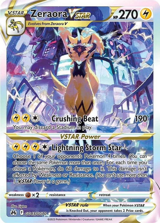 Zeraora VSTAR GG43/GG70 (SWSH: Crown Zenith: Galarian Gallery)  - Holofoil