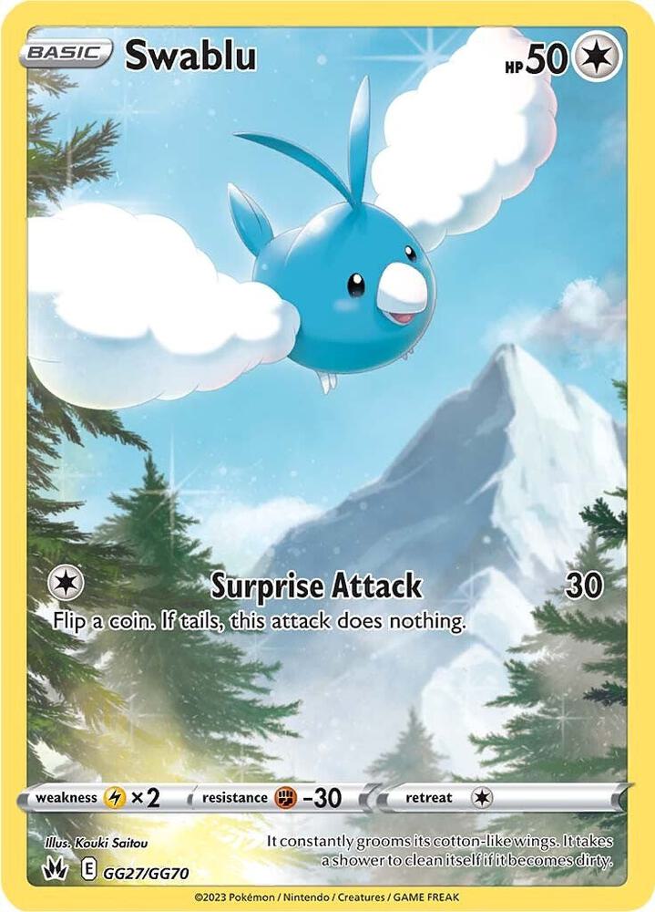 Swablu GG27/GG70 (Crown Zenith: Galarian Gallery)  - Holofoil