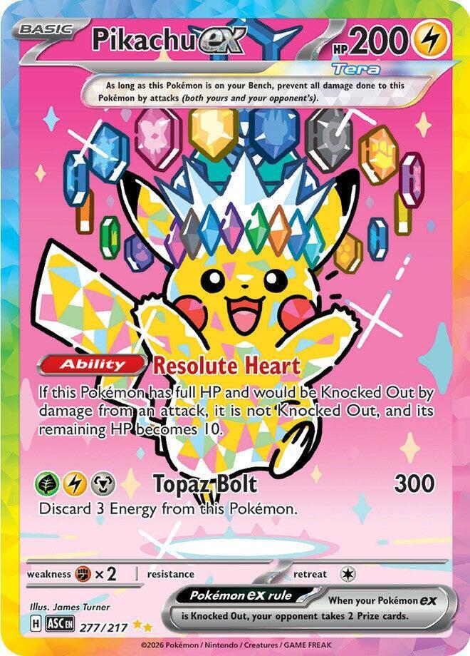 Pikachu ex 277/217 (ME: Ascended Heroes)  - Holofoil