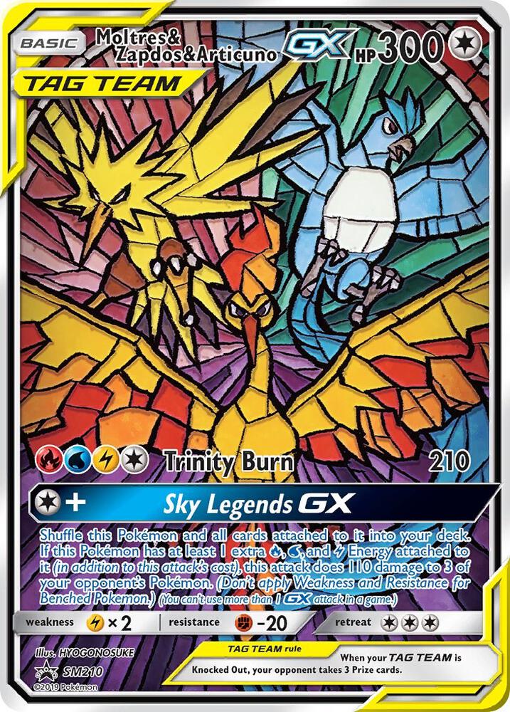 Moltres and Zapdos and Articuno GX SM210 (SM Promos)  - Holofoil