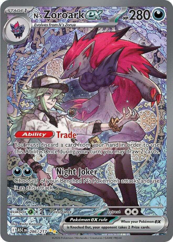 N's Zoroark ex 286/217 (ME: Ascended Heroes)  - Holofoil