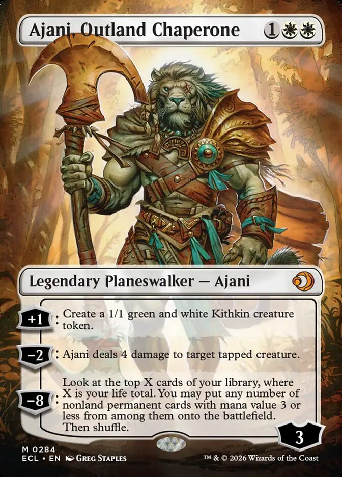 Ajani, Outland Chaperone 284 (Lorwyn Eclipsed)  - Borderless