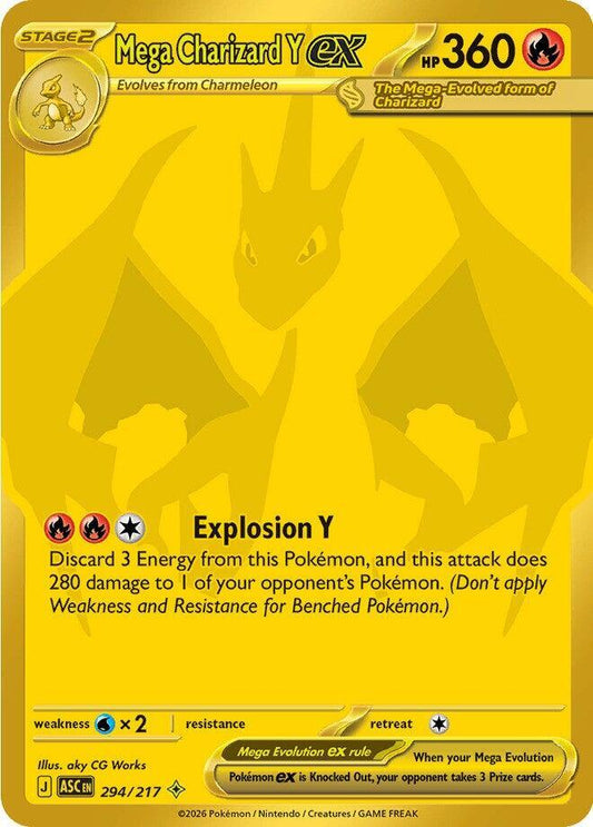 Mega Charizard Y ex 294/217 (ME: Ascended Heroes)  - Holofoil
