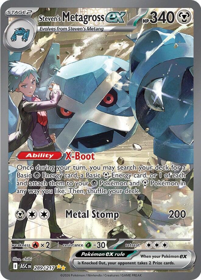 Steven's Metagross ex 289/217 (ME: Ascended Heroes)  - Holofoil