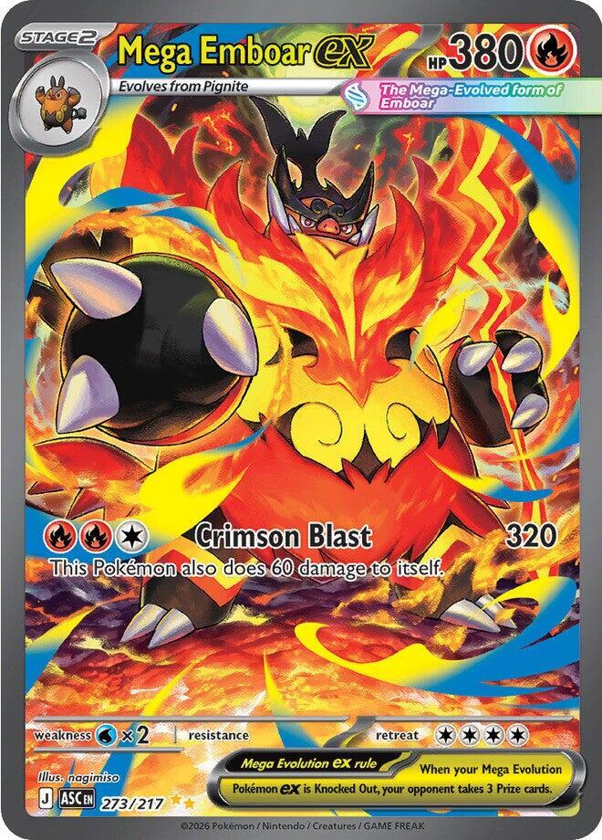 Mega Emboar ex 273/217 (ME: Ascended Heroes)  - Holofoil