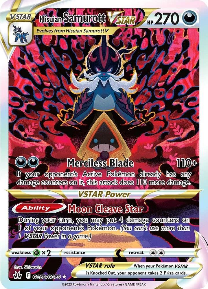 Hisuian Samurott VSTAR GG52/GG70 (Crown Zenith: Galarian Gallery)  - Holofoil