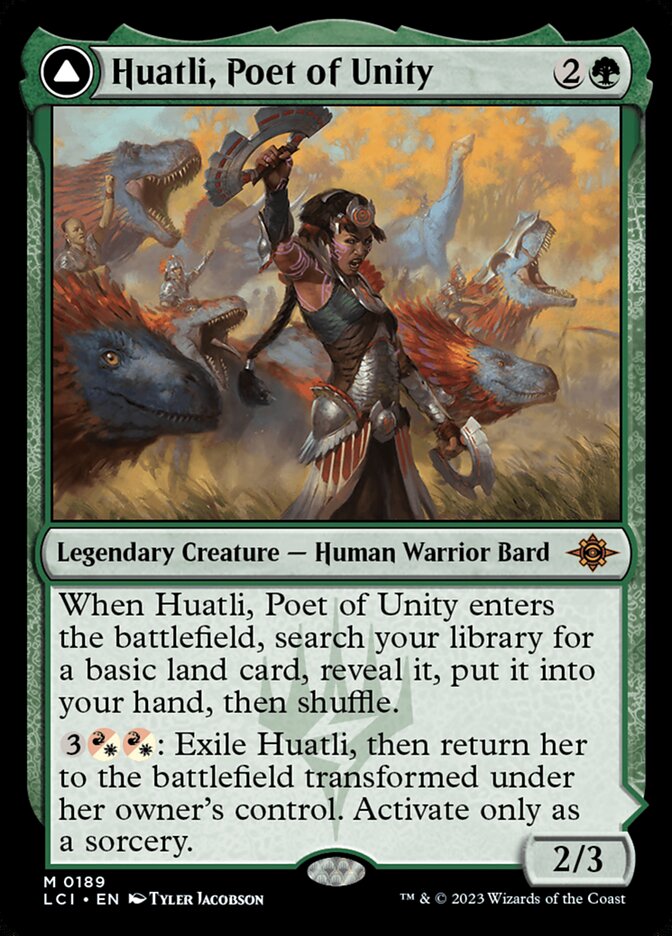 Huatli, Poet of Unity // Roar of the Fifth People 189 (The Lost Caverns of Ixalan)  - Foil