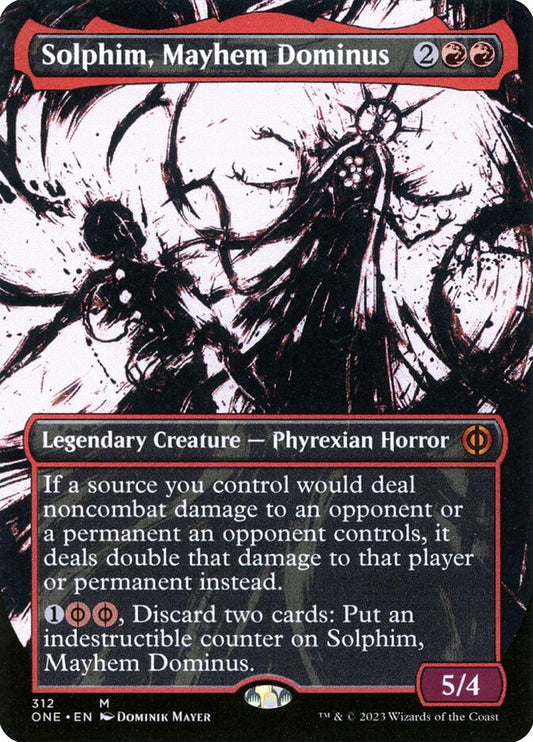 Solphim, Mayhem Dominus 312 (Phyrexia: All Will Be One)  - Borderless Foil