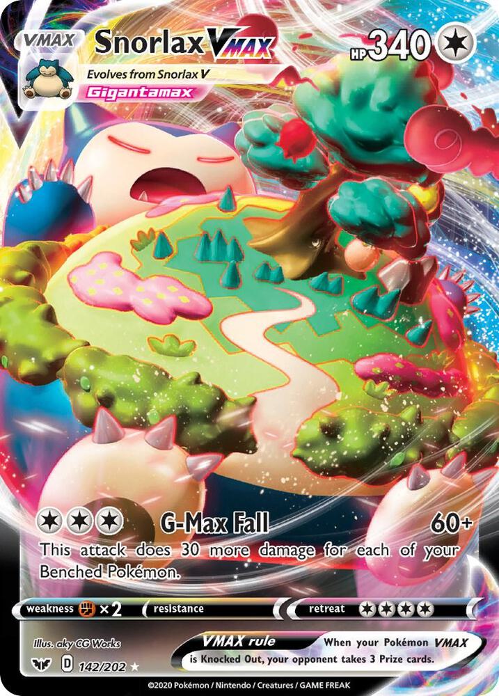 Snorlax VMAX 142/202 (SWSH01: Sword & Shield Base Set)  - Holofoil