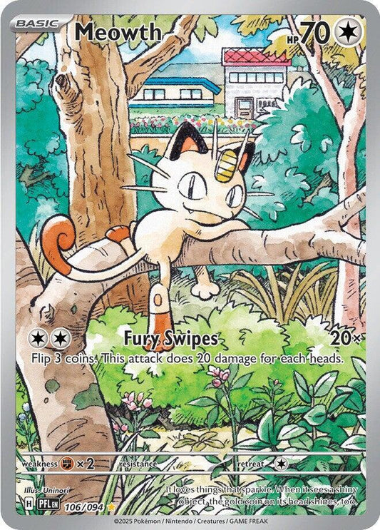 Meowth 106/094 (ME02: Phantasmal Flames)  - Holofoil