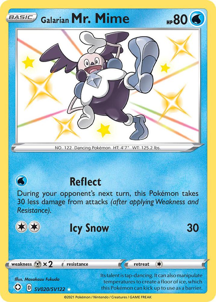 Galarian Mr. Mime SV020/SV122 (Shining Fates: Shiny Vault)  - Holofoil