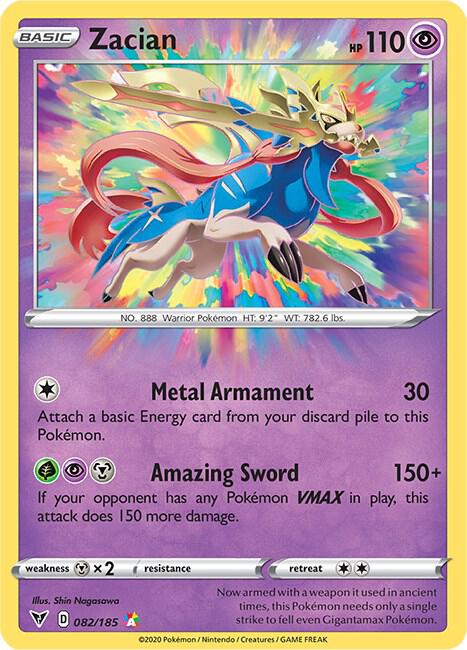 Zacian 082/185 (SWSH04: Vivid Voltage)  - Holofoil