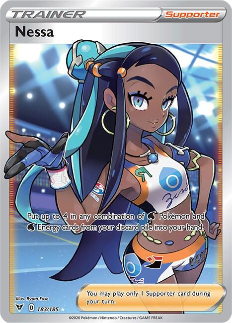 Nessa 183/185 (SWSH04: Vivid Voltage)  - Holofoil
