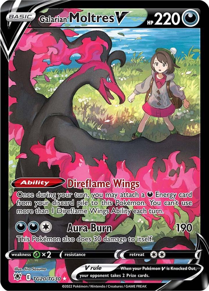 Galarian Moltres V TG20/TG30 (SWSH10: Astral Radiance Trainer Gallery)  - Holofoil