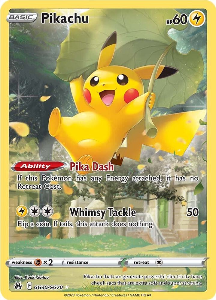 Pikachu GG30/GG70 (SWSH: Crown Zenith: Galarian Gallery)  - Holofoil