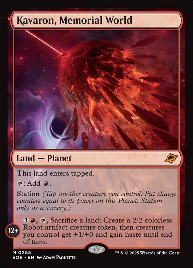Kavaron, Memorial World 255 (Edge of Eternities) 