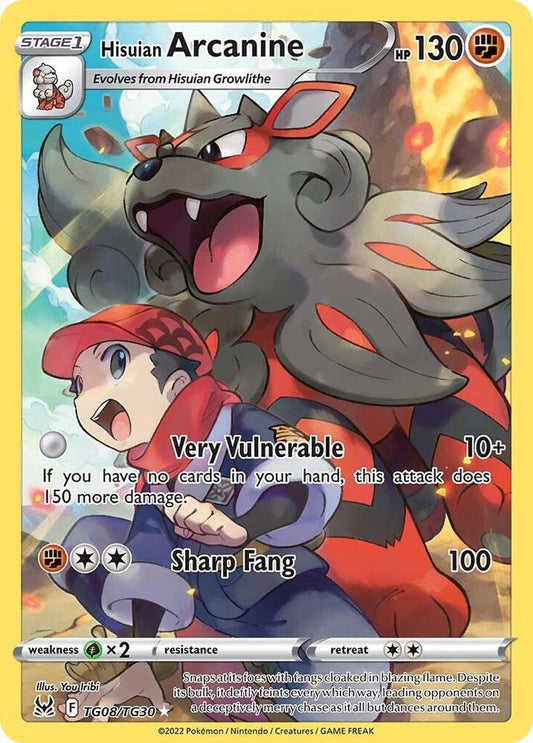 Hisuian Arcanine TG08/TG30 (SWSH11: Lost Origin Trainer Gallery)  - Holofoil