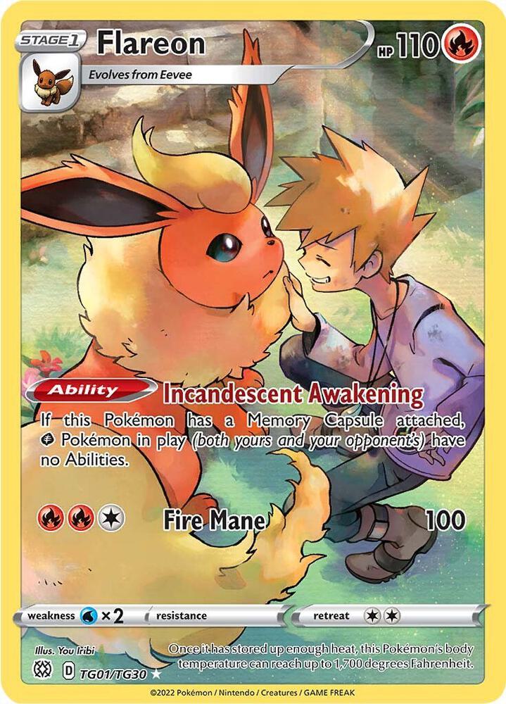 Flareon TG01/TG30 (SWSH09: Brilliant Stars Trainer Gallery)  - Holofoil
