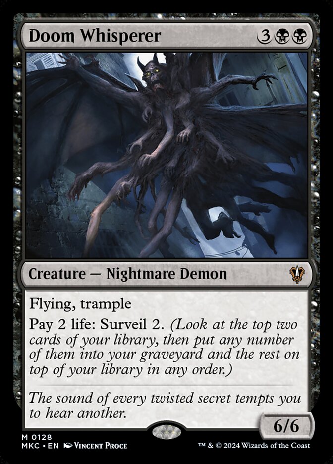 Doom Whisperer 128/311 (Commander: Murders at Karlov Manor) 