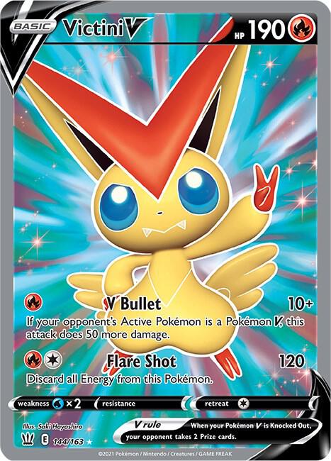 Victini V 144/163 (SWSH05: Battle Styles)  - Holofoil