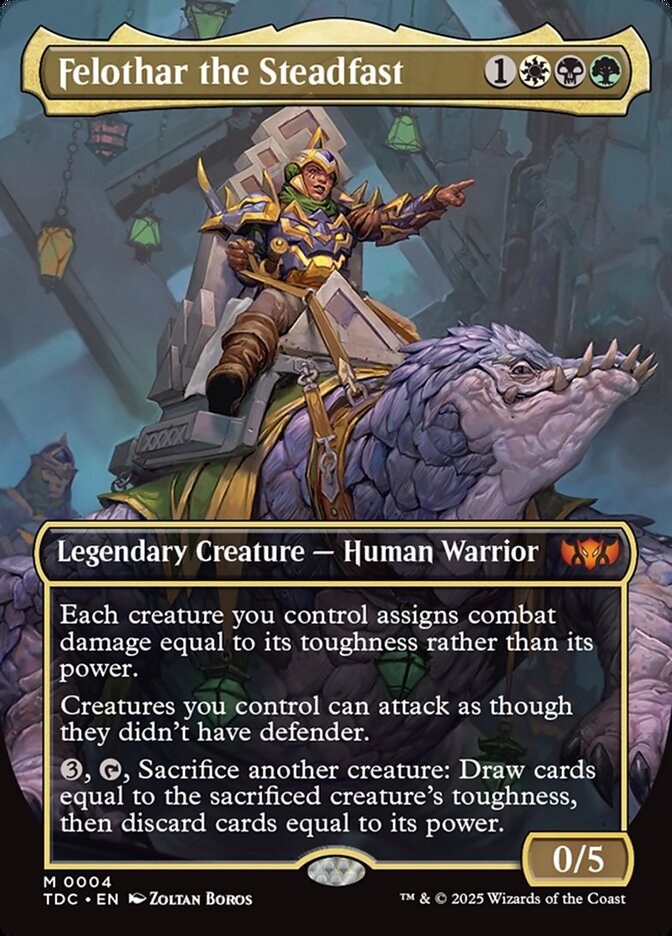 Felothar the Steadfast 4 (Commander: Tarkir: Dragonstorm)  - Borderless Foil