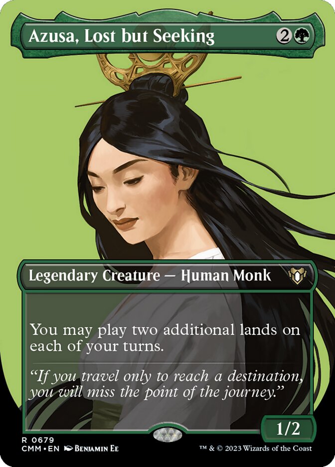 Azusa, Lost but Seeking 679/451 (Commander Masters)  - Borderless Foil