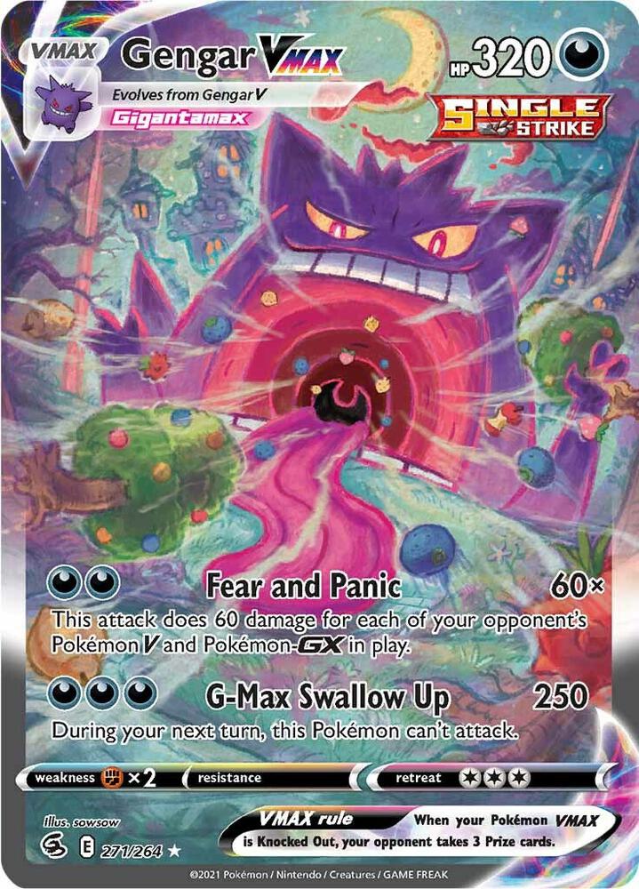 Gengar VMAX 271/264 (SWSH08: Fusion Strike)  - Holofoil