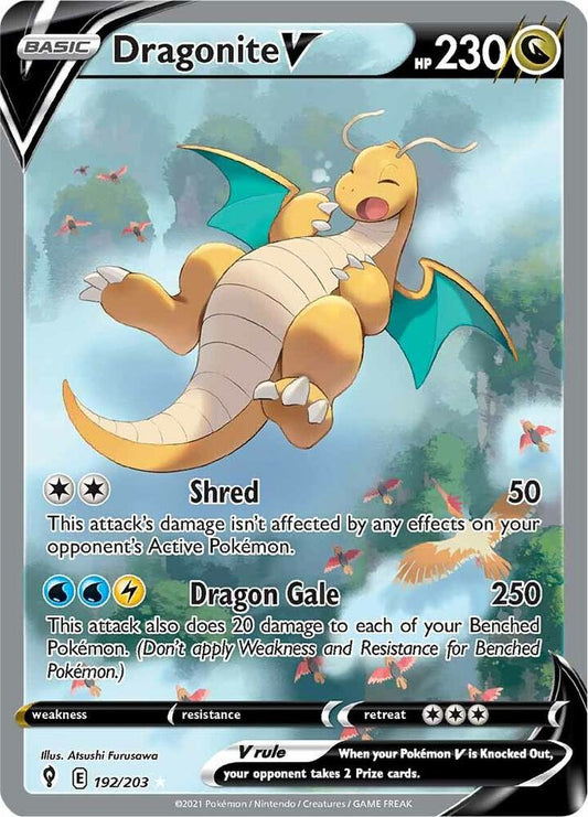 Dragonite V 192/203 (SWSH07: Evolving Skies)  - Holofoil