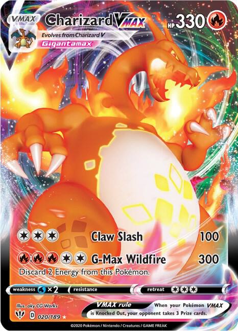 Charizard VMAX 020/189 (SWSH03: Darkness Ablaze)  - Holofoil