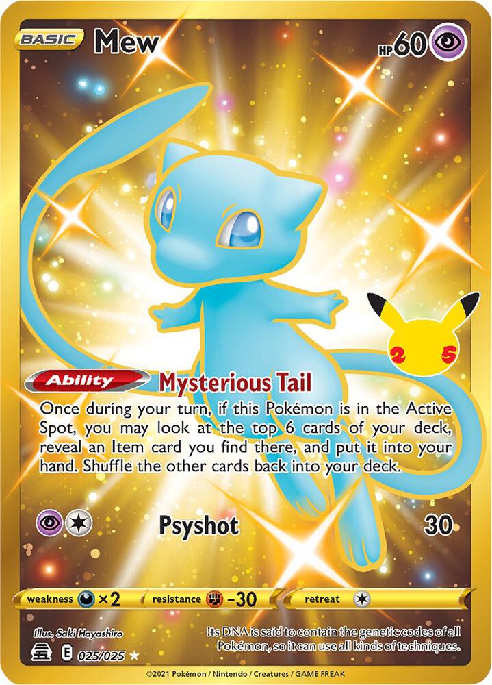 Mew Secret 025/025 (Celebrations)  - Holofoil